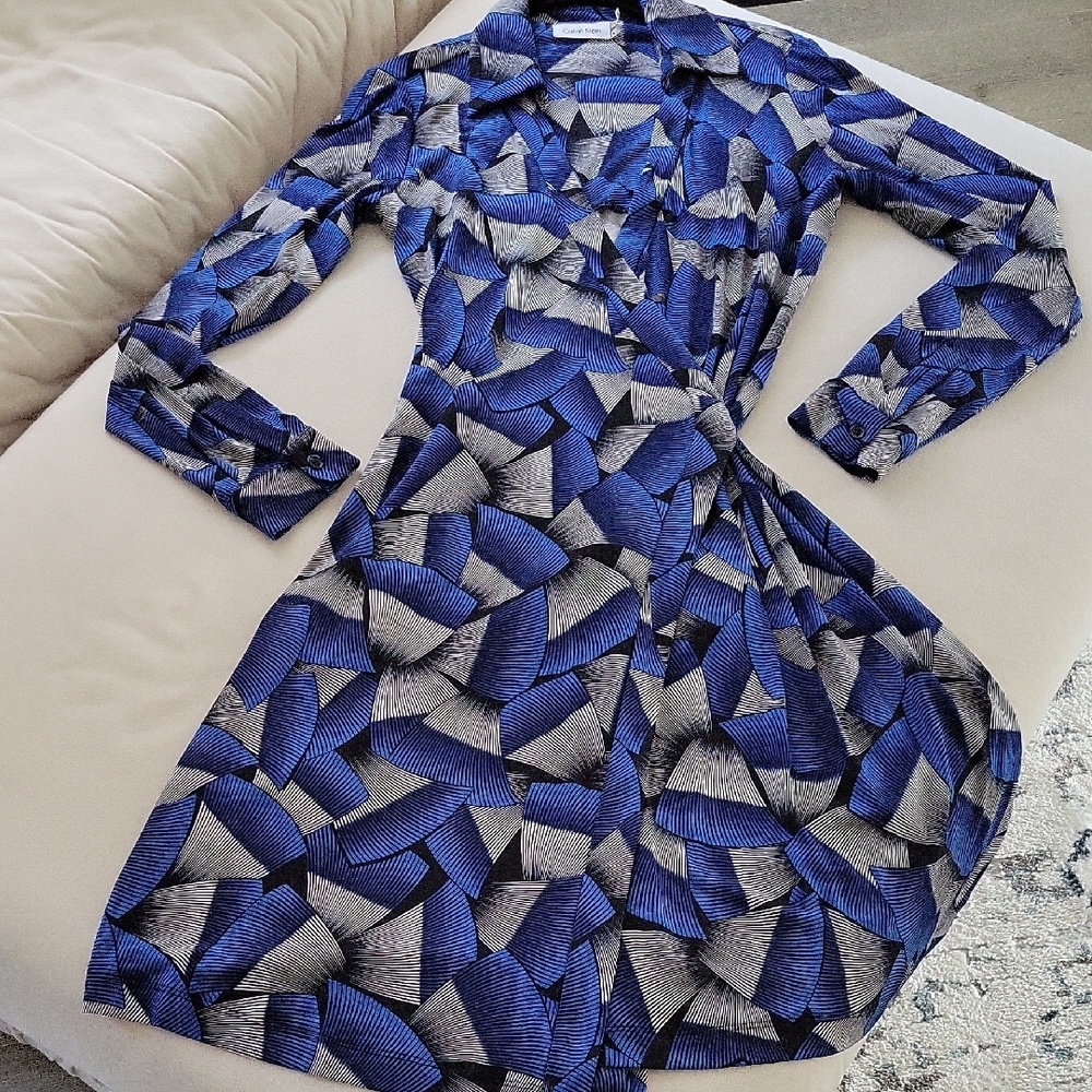 Blue Patterned Women's Dress